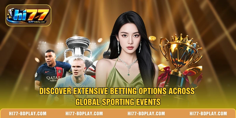 Discover extensive betting options across global sporting events