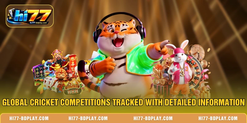 Global cricket competitions tracked with detailed information